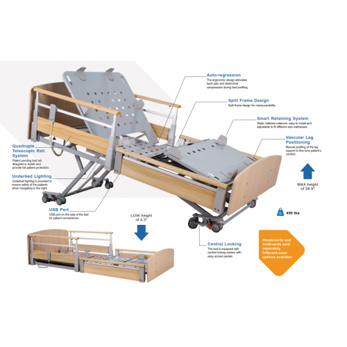 Premium Split Frame LTC Floor Bed